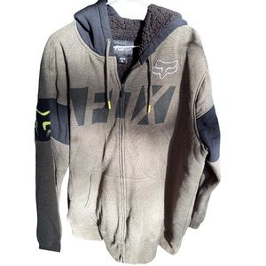 NWOT XL Fox Racing Fleece Lined Zip Up Hoodie